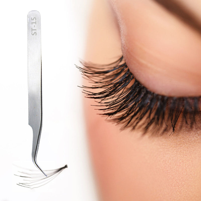 Stainless Steel Tweezers - Precision Curved Pointed Tip Isolating for Solderi