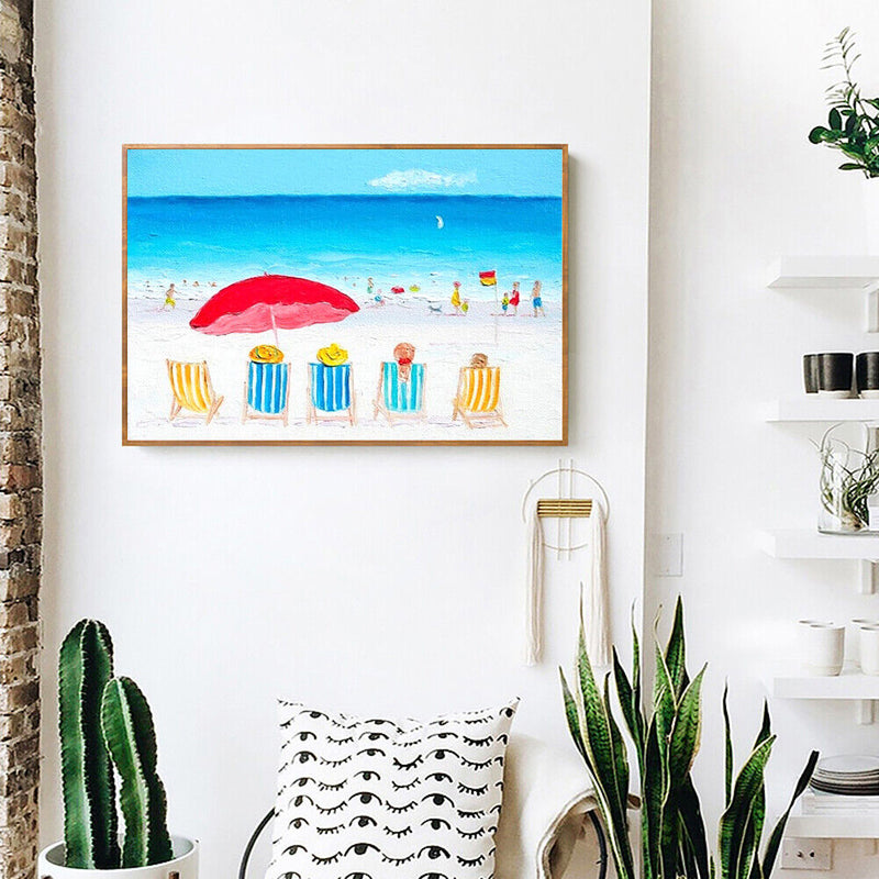 Painting By Numbers DIY Beautiful Beach Wall Picture Hand Painted Handwork
