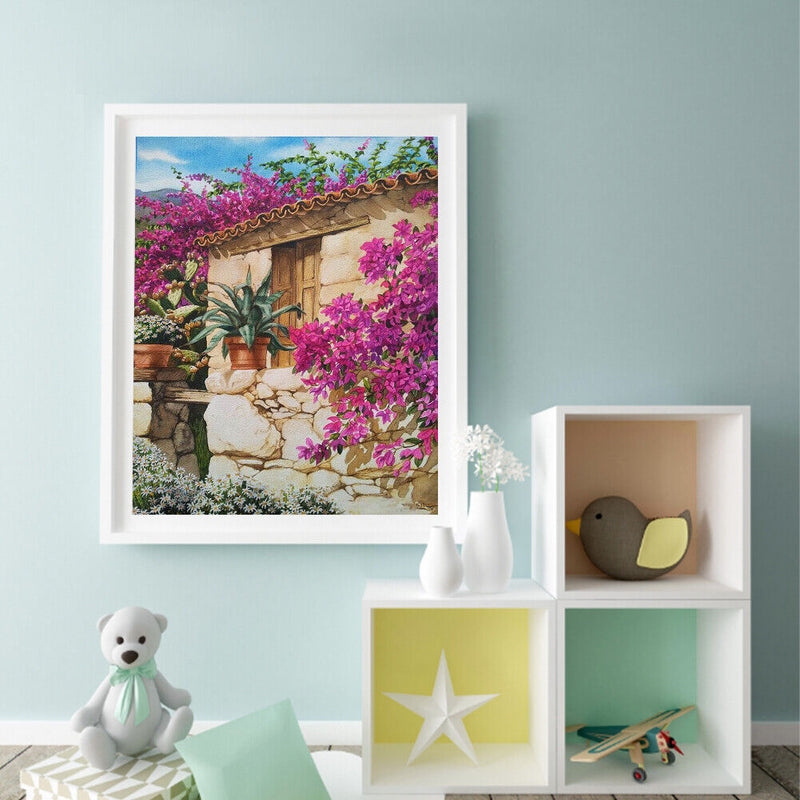 #A Yard Corner Oil Paint By Numbers Kit DIY Drawing Picture for Adults Home De
