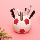 Cute Football Shaped Pen Holder Desktop Pencil Storage Rack (Red-White) Newly