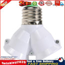 2 in 1 E27 Lamp Socket Splitter Adapter Light Bulb Base Stand Holder Newly