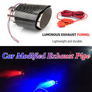 LED Muffler Silencer Luminous Exhaust Tail Throat Pipe Tip Car Styling Access