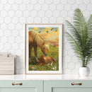 Horse on Grass Oil Paint By Numbers Kit DIY Acrylic Painting on Canvas Frameless