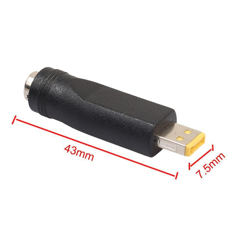 5.5x2.1mm Female to Square Plug Converter for Lenovo ThinkPad 10 Helix 2 Newly