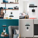 2pcs Smart Bluetooth-compatible Speaker Wall Bracket Outlet Holder (Black) Newly