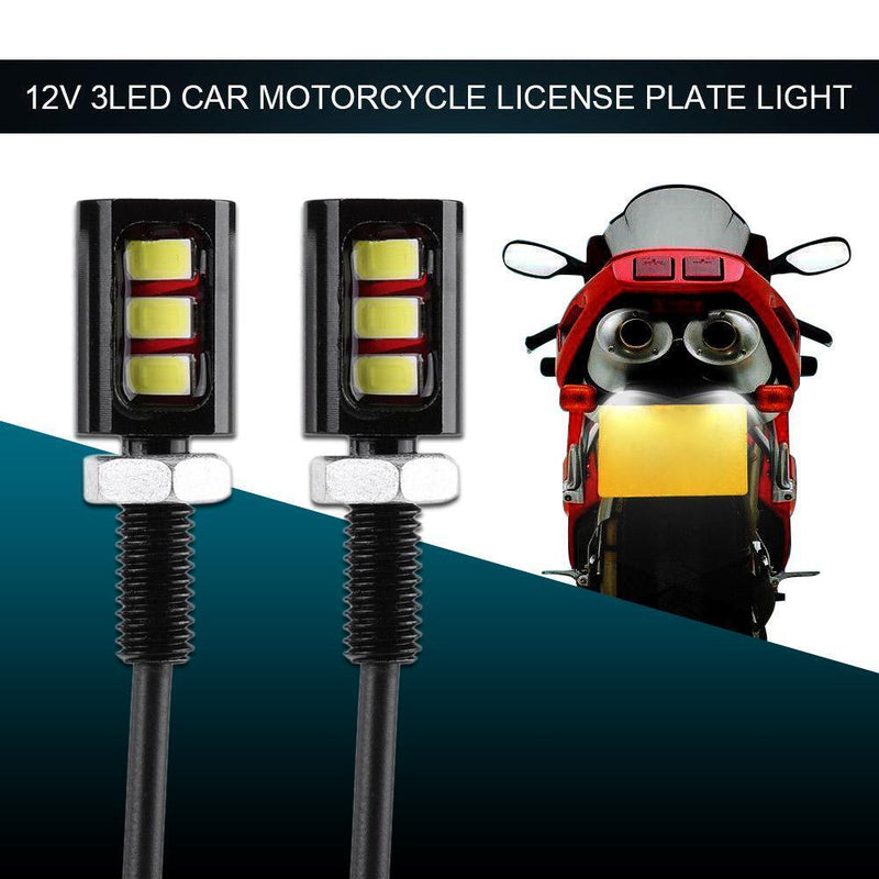 2pcs screw screw 5630SMD 3LED lights for motorcycle number license plate
