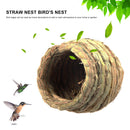 Straw Bird Nest, Resting Breeding Place for Birds, Handmade Birds Cage (S)