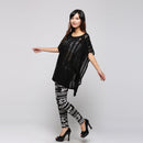 Charming Cotton Blend Snowflakes Fawn Leggings Long Ninth Pants Tights