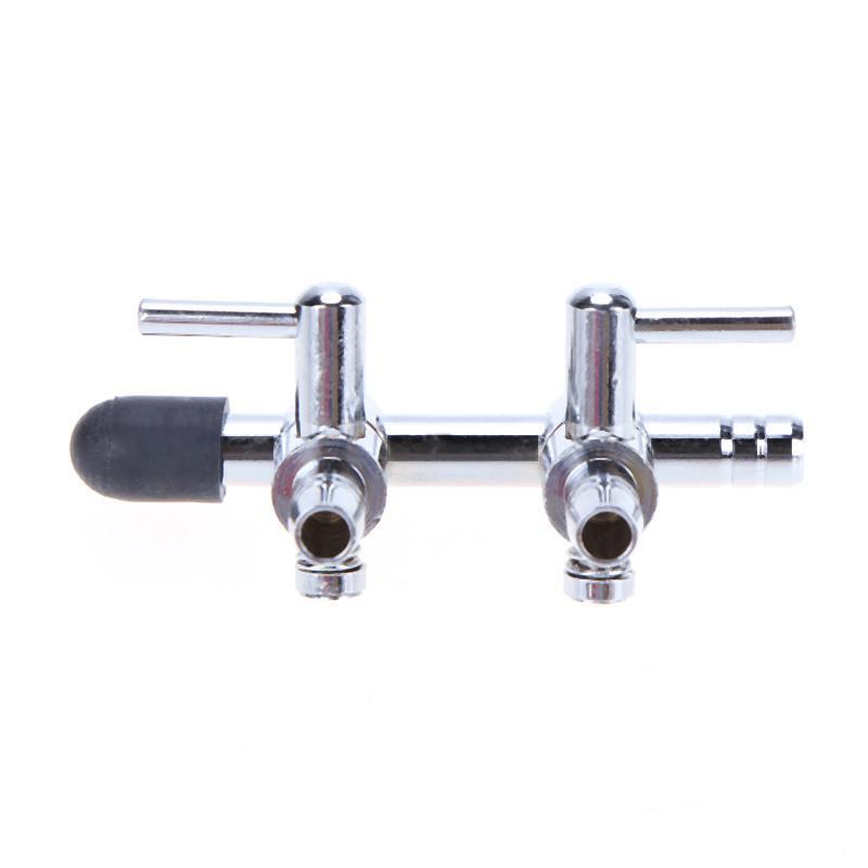 Air Flow Line Stainless Steel Control Valve Aquarium Pump Splitter(2-way) Newly
