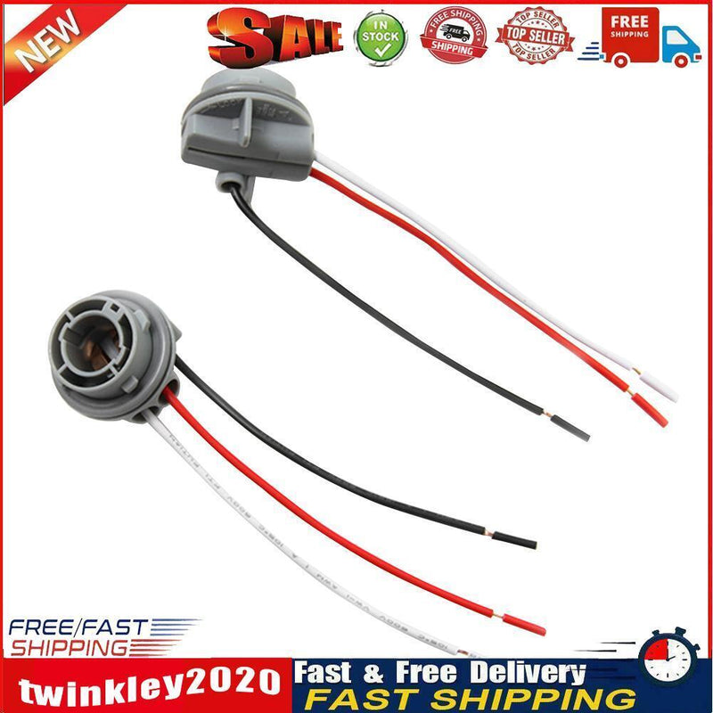 2pcs 1157 Car Bulb Holder Lamp Socket Adapter LED Light Wiring Connector Newly