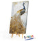Golden Peacock Oil Paint By Numbers Kits Canvas Picture Wall Art DIY Craft Decor