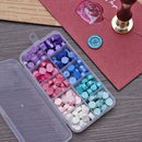 200pcs/box Retro Octagon Fire Painting Pills Sealing Wax Grain Beads (A)