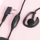 2Pin K Head Braided Earphone Earpiece with PTT Microphone for Kenwood KPG Radio
