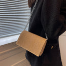 #A Weave Woven Small Square Chain Crossbody Messenger Handbags Purses for Girls
