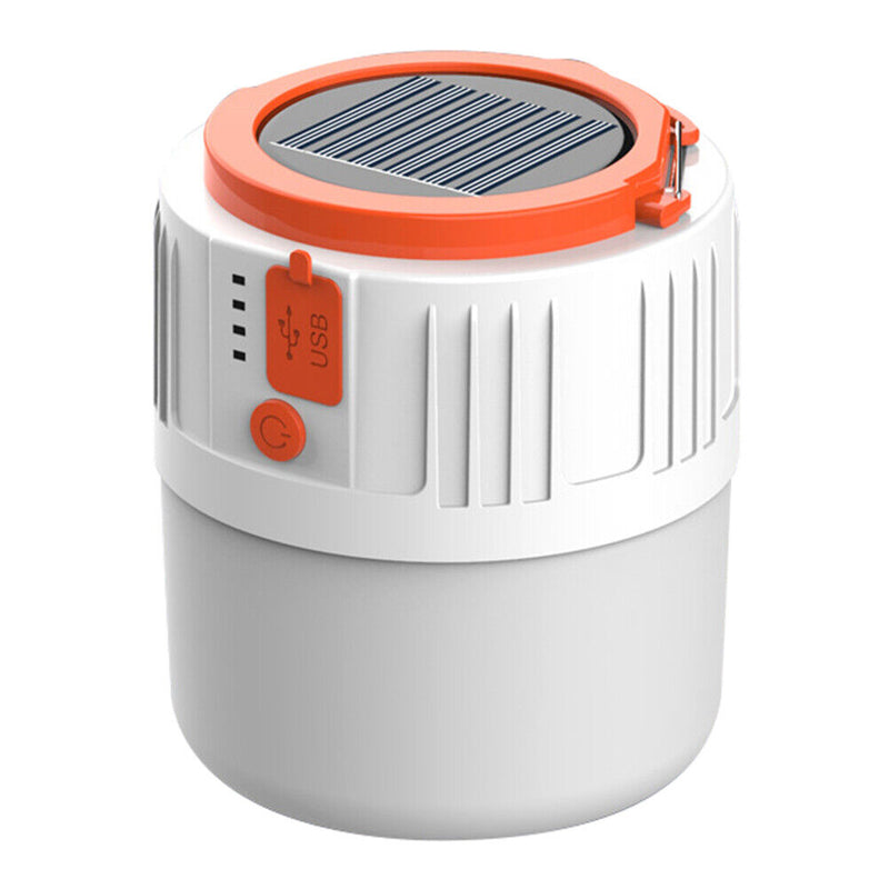V65 Solar LED Camping Light USB Rechargeable Lantern Outdoor Tent Lamp (C) Newly