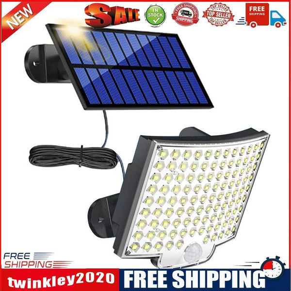 LED Solar Light PIR Motion Sensor 3 Modes Outdoor Street Wall Lamp (106LED)