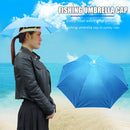 Fishing Umbrella Hat Foldable Outdoor Sun Shade Waterproof Cap (Skyblue) Newly