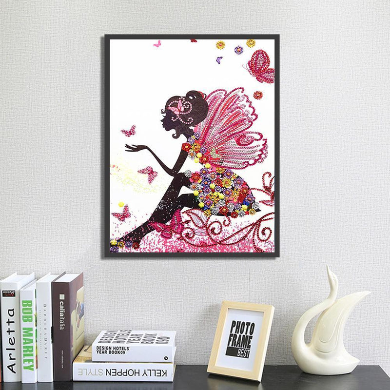 DIY Special-shaped Drills 5D Diamond Girl Painting Cross Stitch (r8043)
