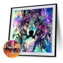 Wolf Dream Catcher 5D DIY Full Round Drill Drawing Kit Diamond Painting Ornament