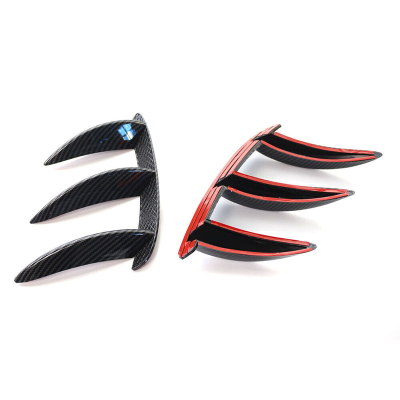 Rear Bumper Vent Canards for Mercedes W176 A200 A45 AMG (Carbon Fiber Look)