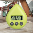 Water Drop Electronic Countdown LCD Digital Timer Alarm Clock (Retro Green)