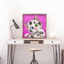 Full Round Drill Rhinestone Art DIY 5D Cat Diamond Painting Kit(A2418) Newly