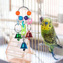 Hanging Cage Bell Bird Parrot Swing Standing Training Colorful Bell Accessories