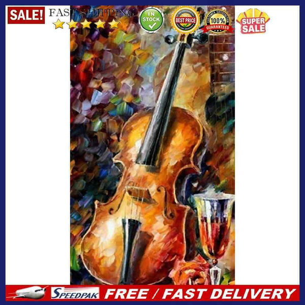 Abstract Guitar Oil Paint By Numbers Kit DIY Acrylic Painting on Canvas Drawing