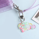 Korean Key Ring Acrylic Portable Hanging Key Chain Cartoon Rabbit Wallet Pend