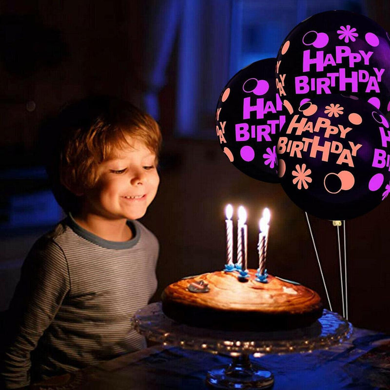 10Pcs 12inch Fluorescent Balloon Glow Luminous Love Heart Latex Balloon\