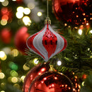 Creative Christmas Onion Printed Ball Xmas Tree Pendant Decor Prop (Red) Newly