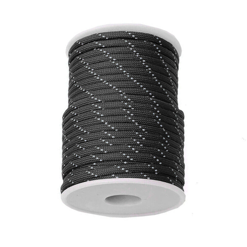50m 7 Strands Paracord Parachute Cord Outdoor Camping Reflective Climbing Rop