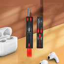 Telescopic Headphone Cleaning Pen Keyboard Earplugs Cleaner Brush (Black) Newly