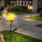 Solar LED Sun Moon Flame Light Retro Iron Landscape Lawn Lamps (A)(Yellow) Newly
