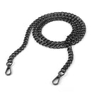 120cm Metal Bag Chain Handle Replacement Shoulder Handbags Strap (Black)