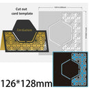 Hollow Flower Panel Border Metal Cutting Dies Paper Cards Cut DIY Craft Y4B9