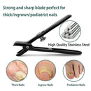 Nail clippers Black Matte Steel Fingernail & Thick C5X4 Toenail L1C1