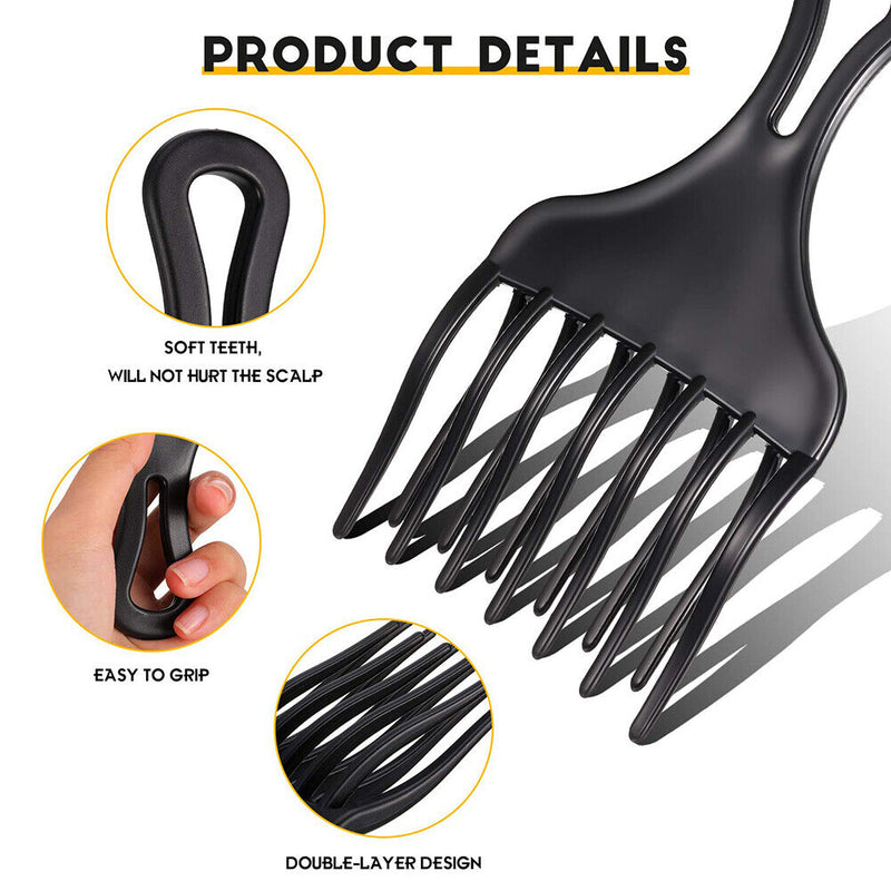 Hairdressing Fork Comb Salon Strong Grip Wide Teeth Hairstyle Comb Hair Car