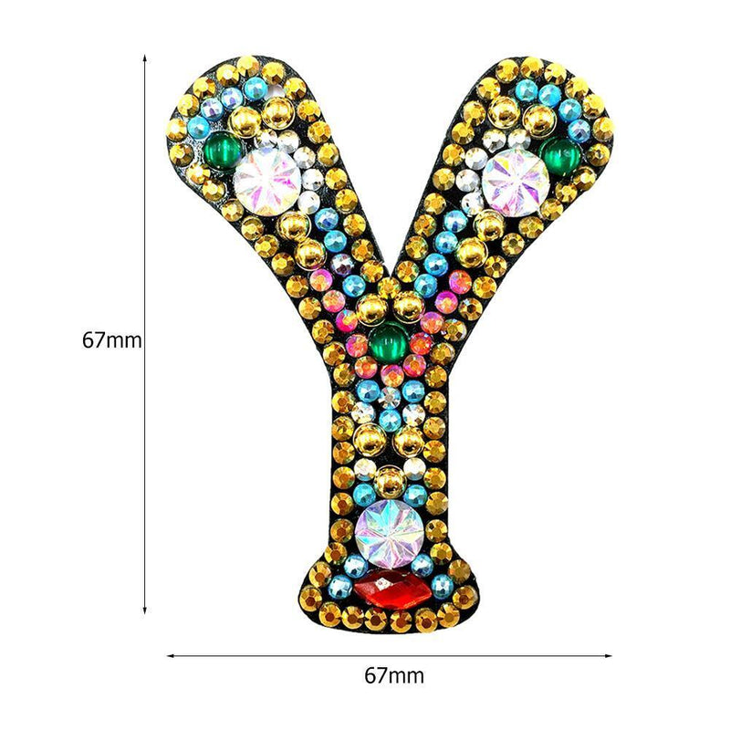DIY Key Chain Diamond Painting Letters Women Bag Keyring Pendant Gift (Y) Newly
