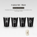 #A 350ml 4pcs Stainless Steel Camping Cup Coffee Tea Beer Wine Drinking Water Mu