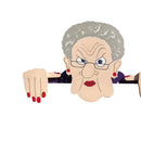 Garden Illustration Fence Decoration Wood Old Man/Lady Yard Art Sign (B) Newly