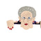 Garden Illustration Fence Decoration Wood Old Man/Lady Yard Art Sign (B) Newly