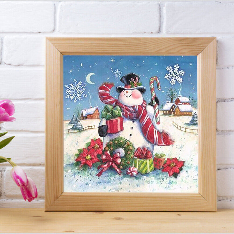 Full Round Drill Diamond Painting 5D Christmas Snowman Kit Poster (LD582) Newly