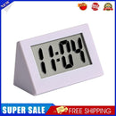Mini LCD Digital Electronic Desktop Time Clocks Silent Desk Clocks (White)