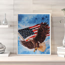 Full Cross Stitch American Flag Eagle Counted DIY Embroidery (SZX806-2)