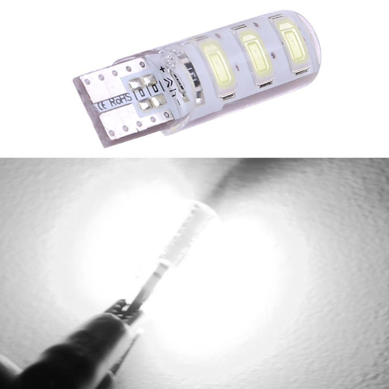 10pcs T10 5630 W5W Silica Gel 6MSD LED Car Interior Light Reading Bulbs Newly