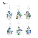6PCS Little Snowman Soft Pottery Christmas Products Christmas Decoration