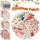 Festival Decor Christmas Fabric Snow Santa Clause Cotton Cloth Xmas Printed