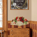 Oil Paint Folding Fan By Numbers DIY Rose Painted Art Craft Handmade Digita