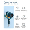 Wall-Mounted Hair Dryer Holder ABS Non-Perforated Hair Tool Holder (Green) Newly